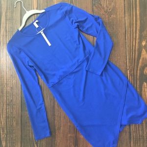 ASOS Long Sleeve Blue Dress