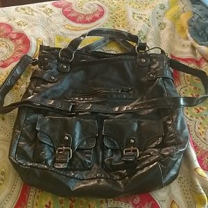 Black purse, shoulder bag, Saddlebag