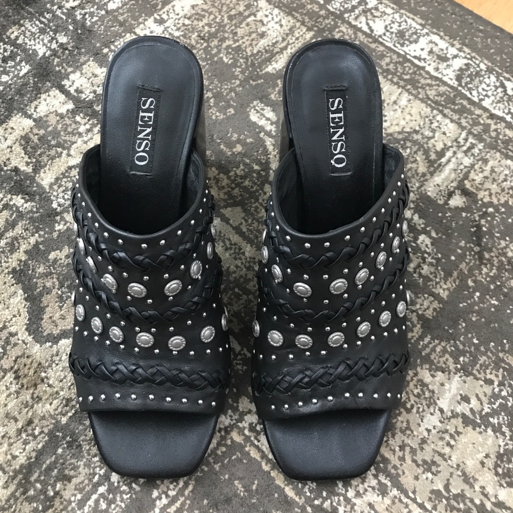 Senso Mules - Black Studded - Size 39