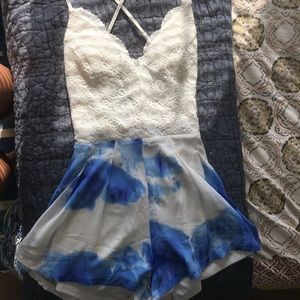 Lacy Open Back Romper