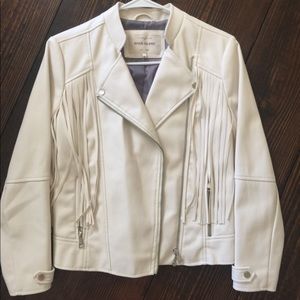 White River Island Leather Jacket with Fringe