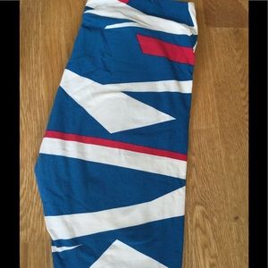 Red, white and blue Lularoe OS leggings