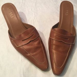 Ralph Lauren leather mules