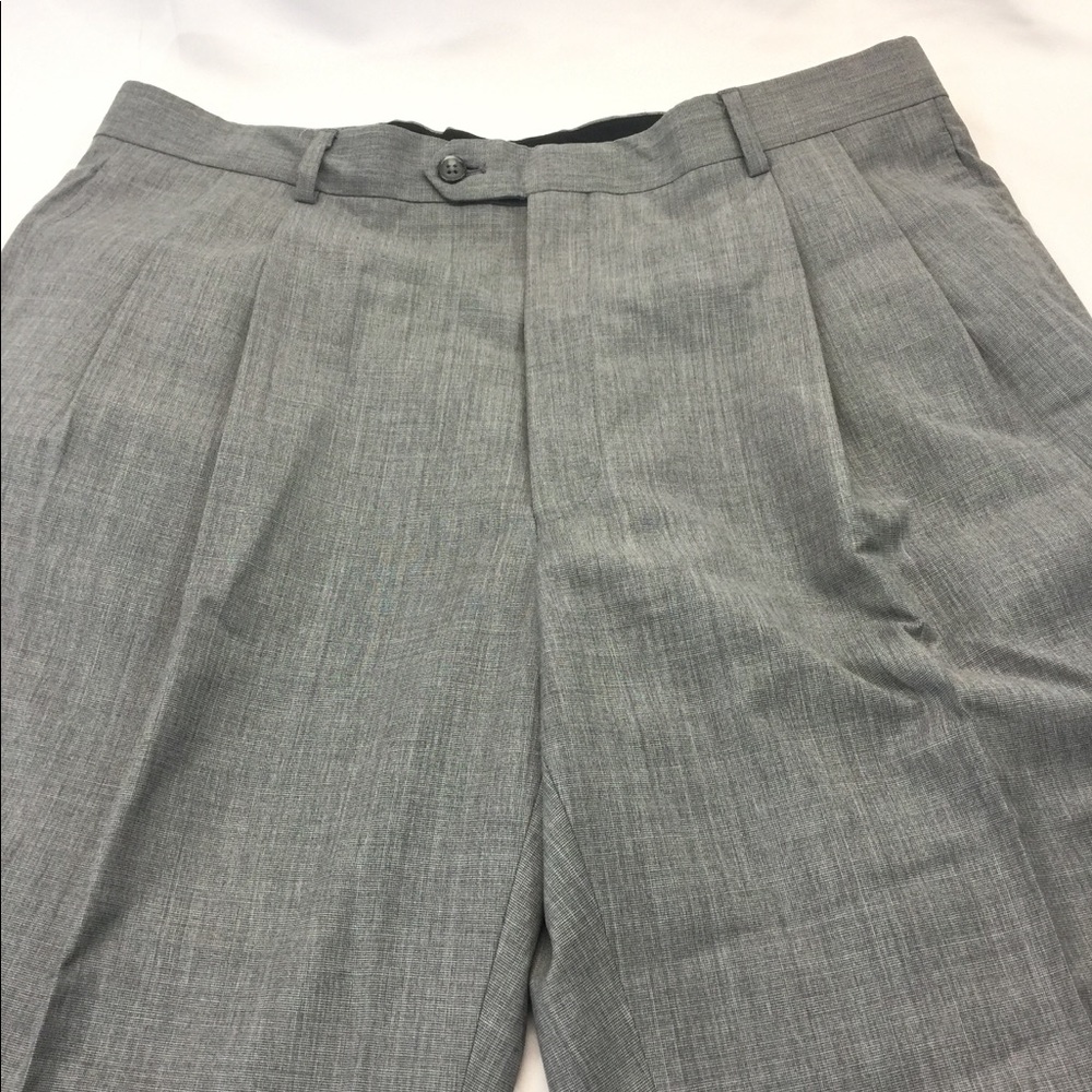 JOS A BANK SIGNATURE WINDSOR CUFFED WOOL PANT 36R