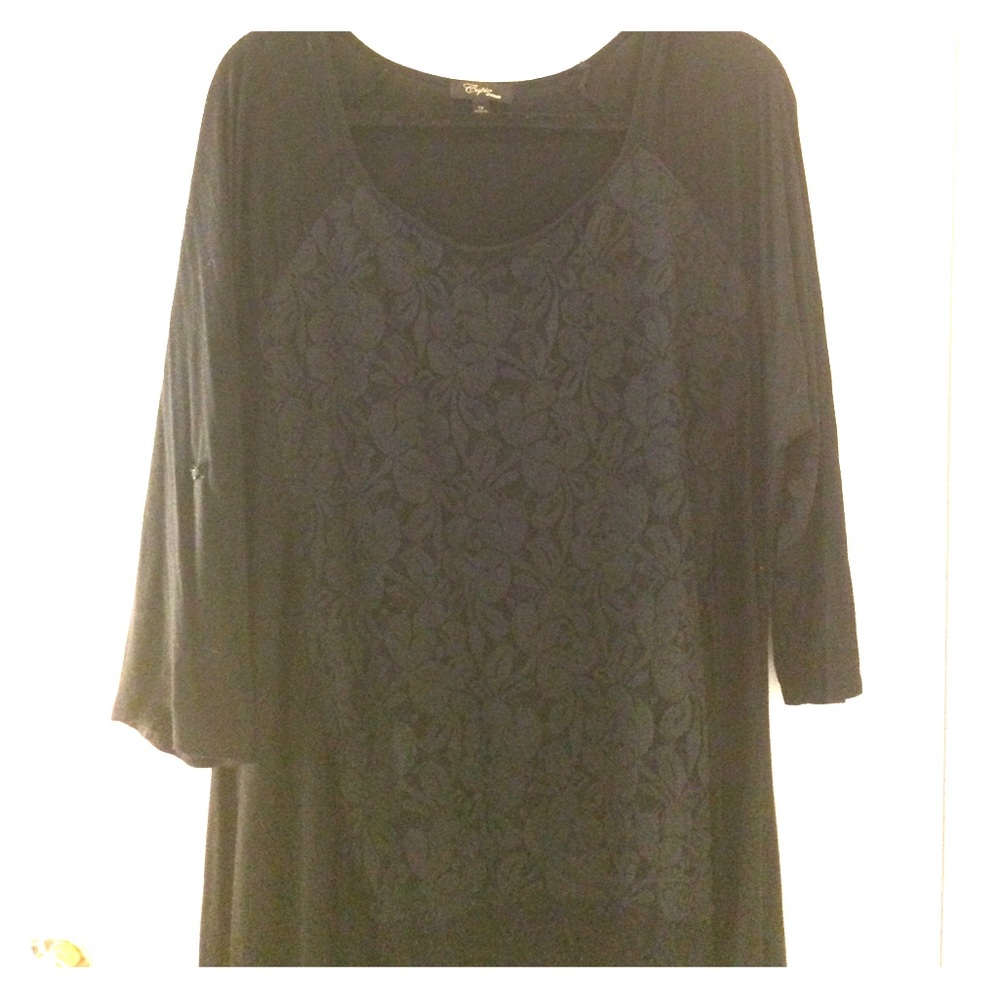 Black plus size tunic