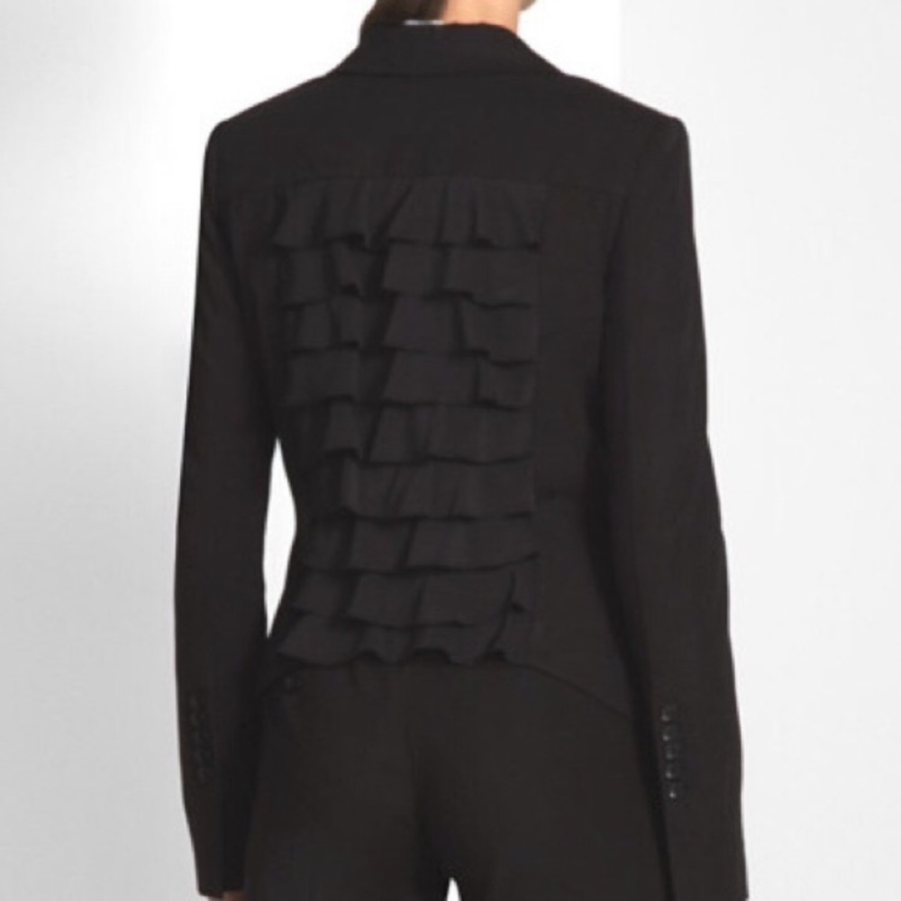 Bcbg MaxAzria ruffle back blazer