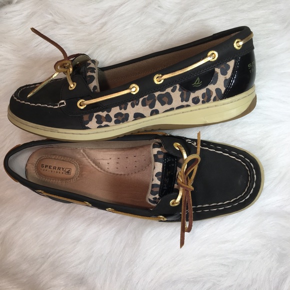 Sperry Shoes - Sperry Top Sider Leopard Leather Upper&Laces 10M