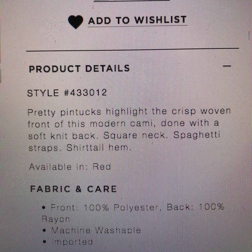 Ann Taylor LOFT M  garland mixed media cami - Picture 6 of 8