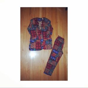 Vintage print suit