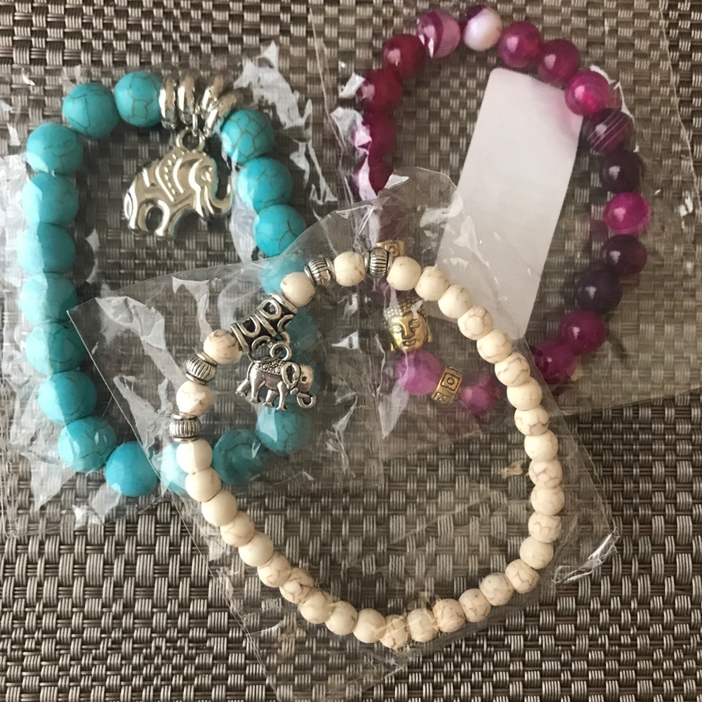 Buddha and elephant Beaded bracelets