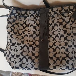 Coach Signature Drawstring Shoulder Bag