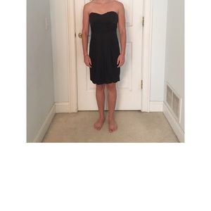 Black strapless dress