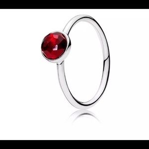 New Pandora July birthstone stackable ring