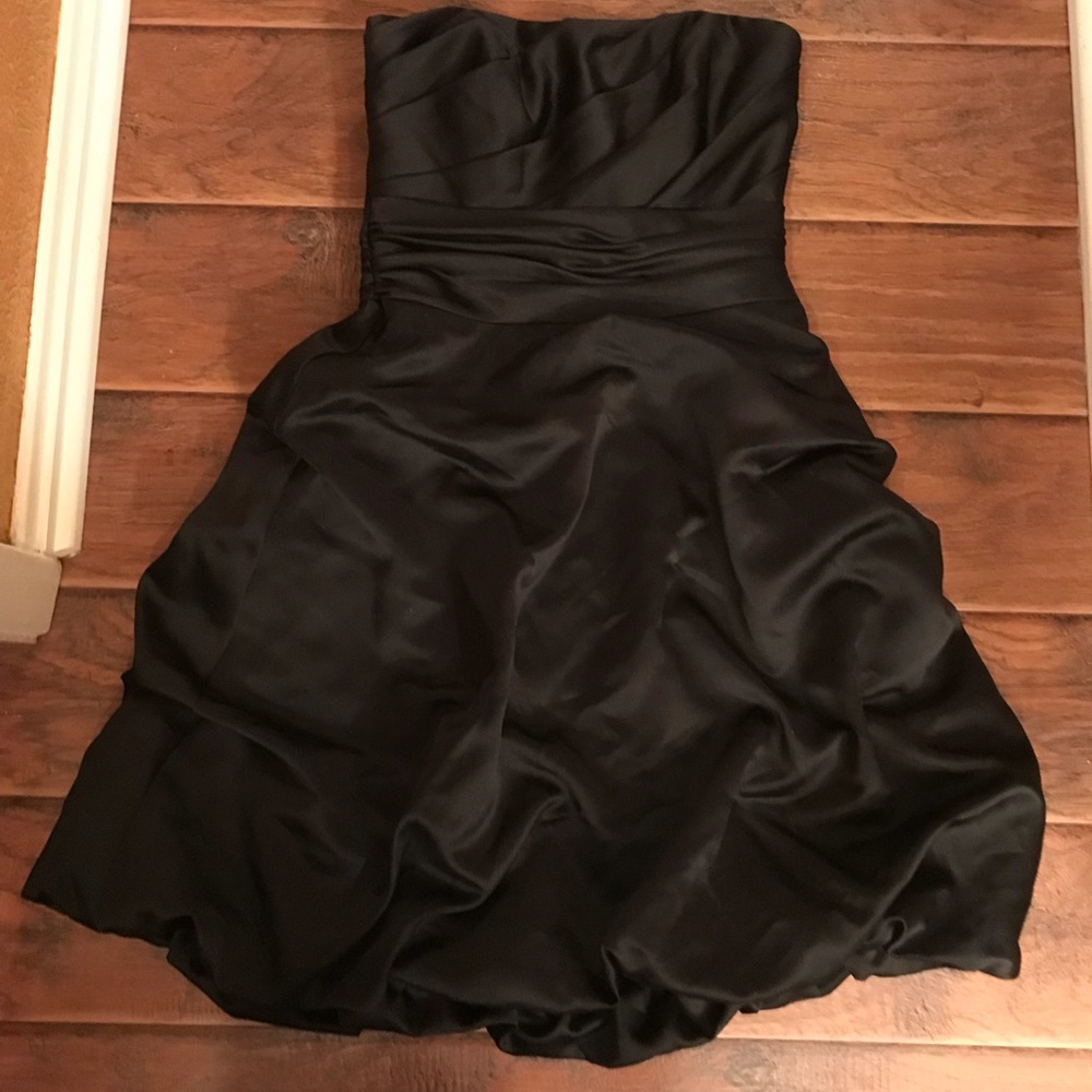 David’s Bridal Strapless black dress size-2