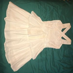American rag pleated white dress