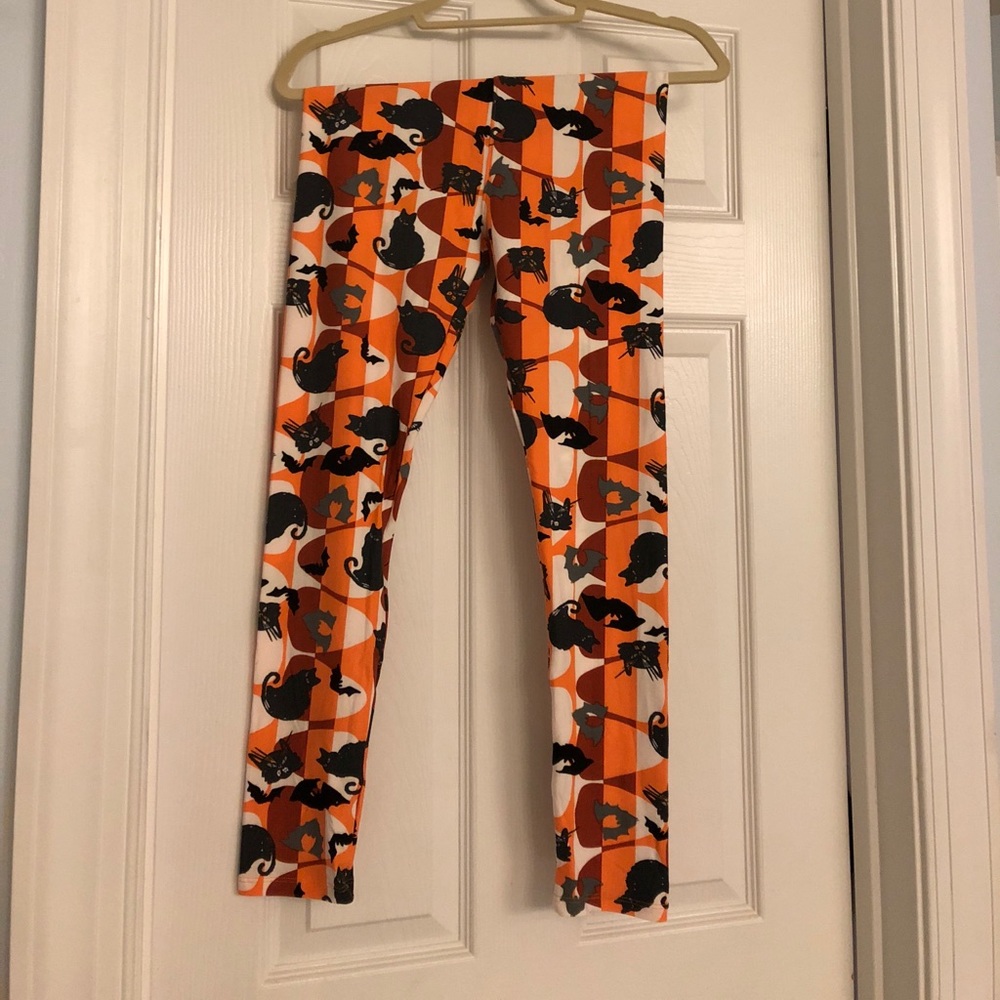 LuLaRoe Halloween Cat leggings OS NEW