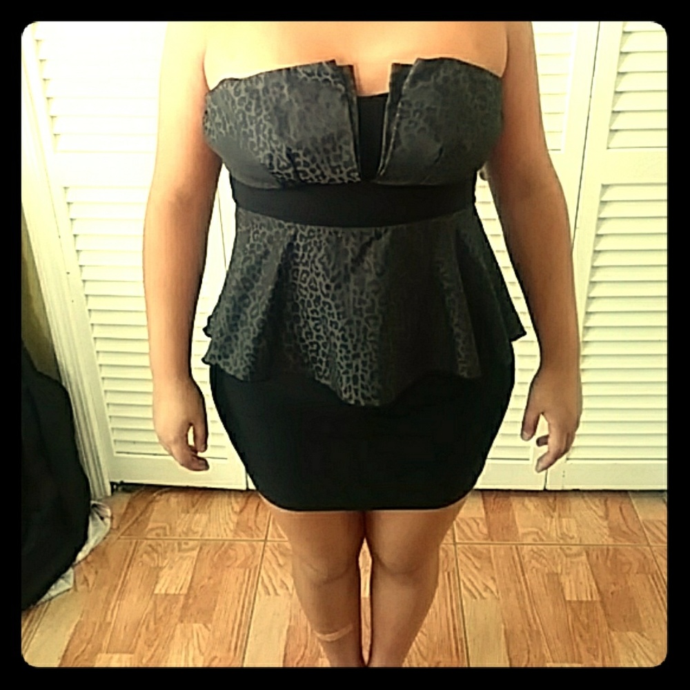 Black and grey dress