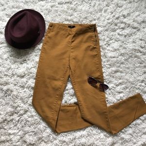 Mustard H&M side-zip trouser