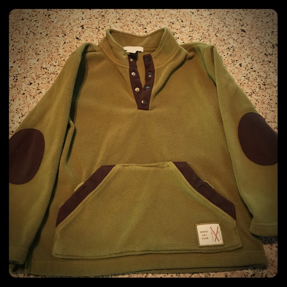 Boys fleece button down pullover