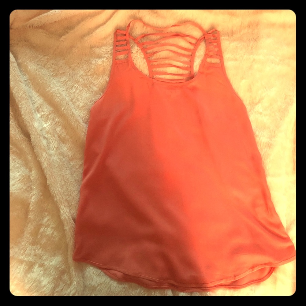 Racer Back pink/peach shirt. Size S.