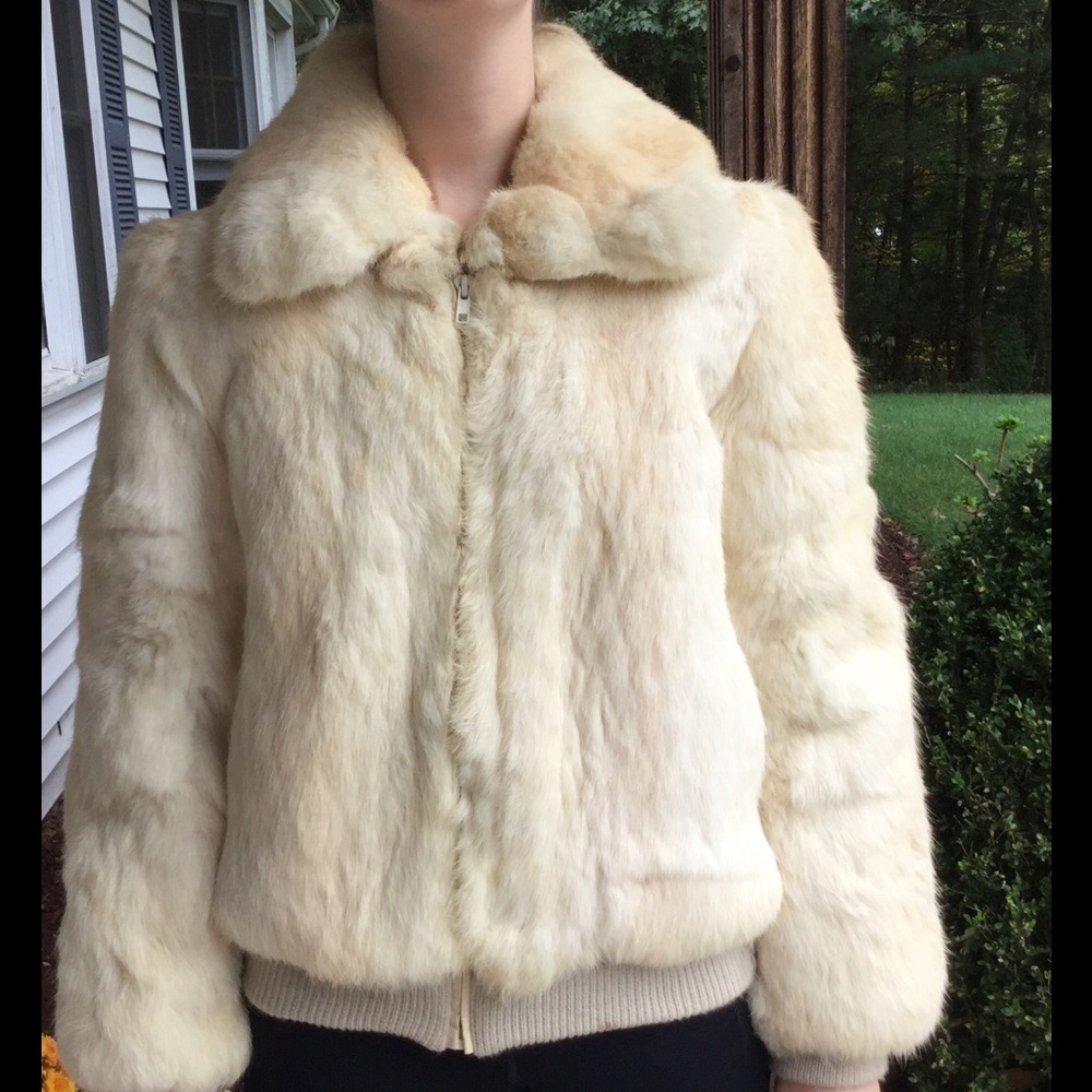 Camille VIntage Rabbit Fur Coat