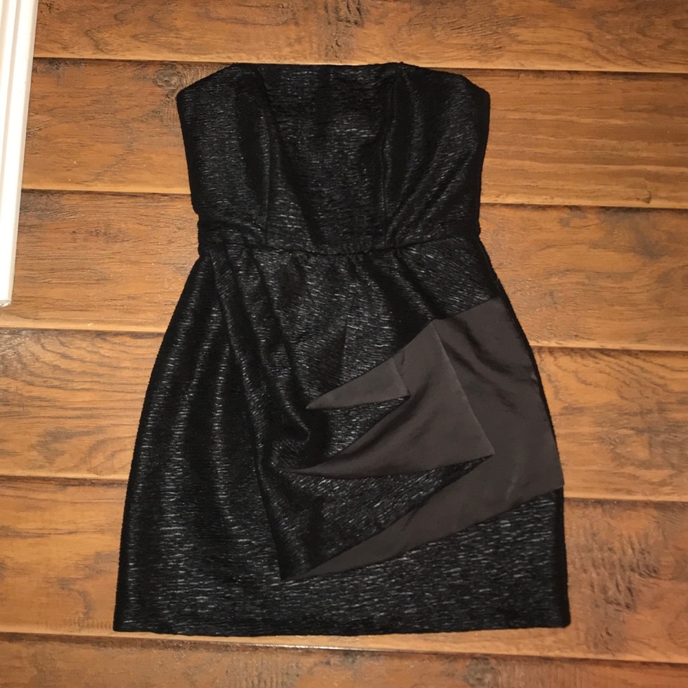 BCBG strapless shirt black dress