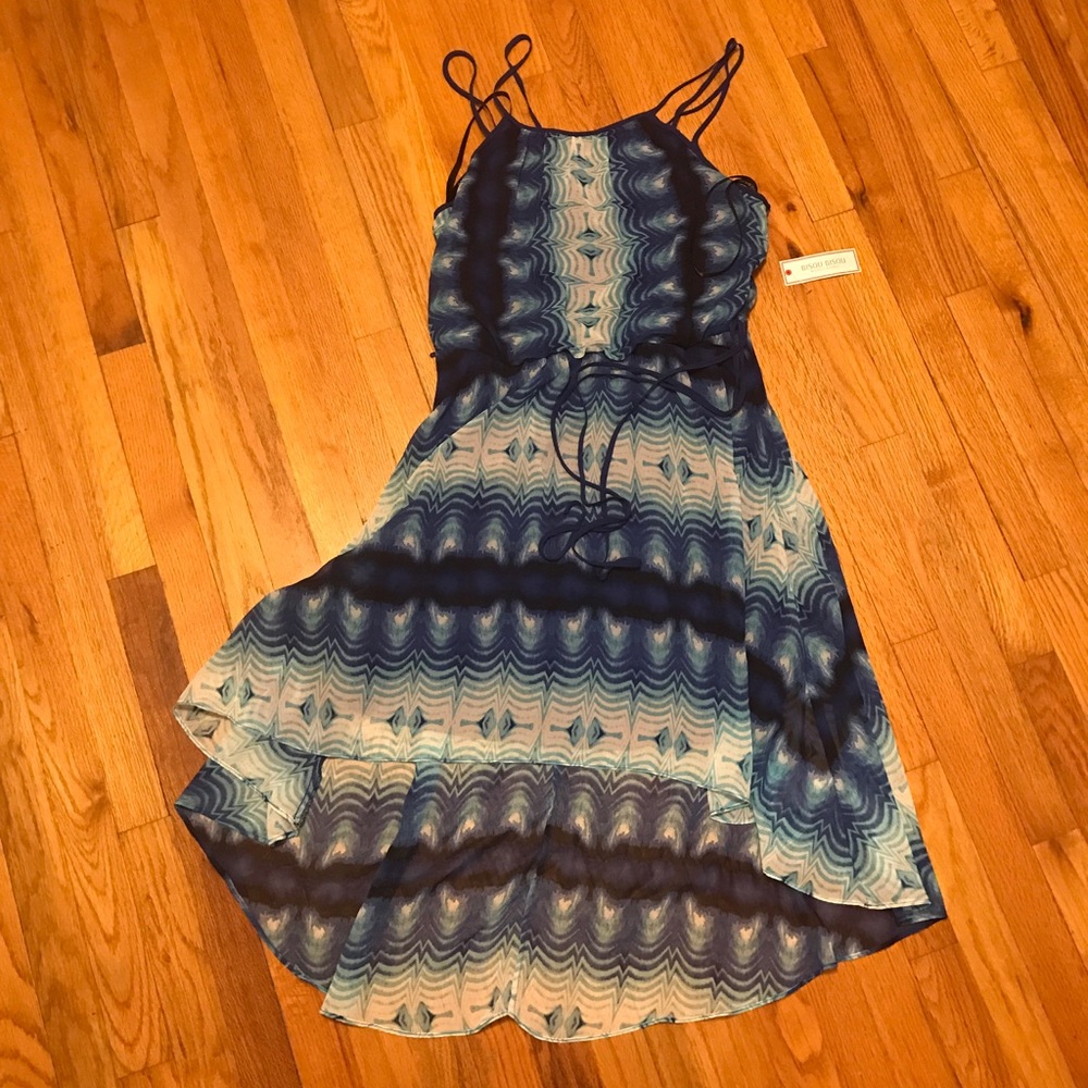 Bisou Bisou High Low Water Print Dress