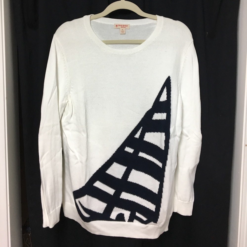 Brooks Brothers Red Fleece Line Sailboat Sweater