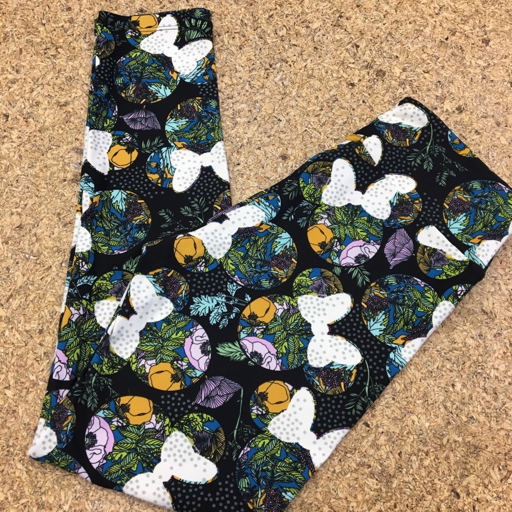 LuLaRoe OS NWOT Rare Disney Leggings Black