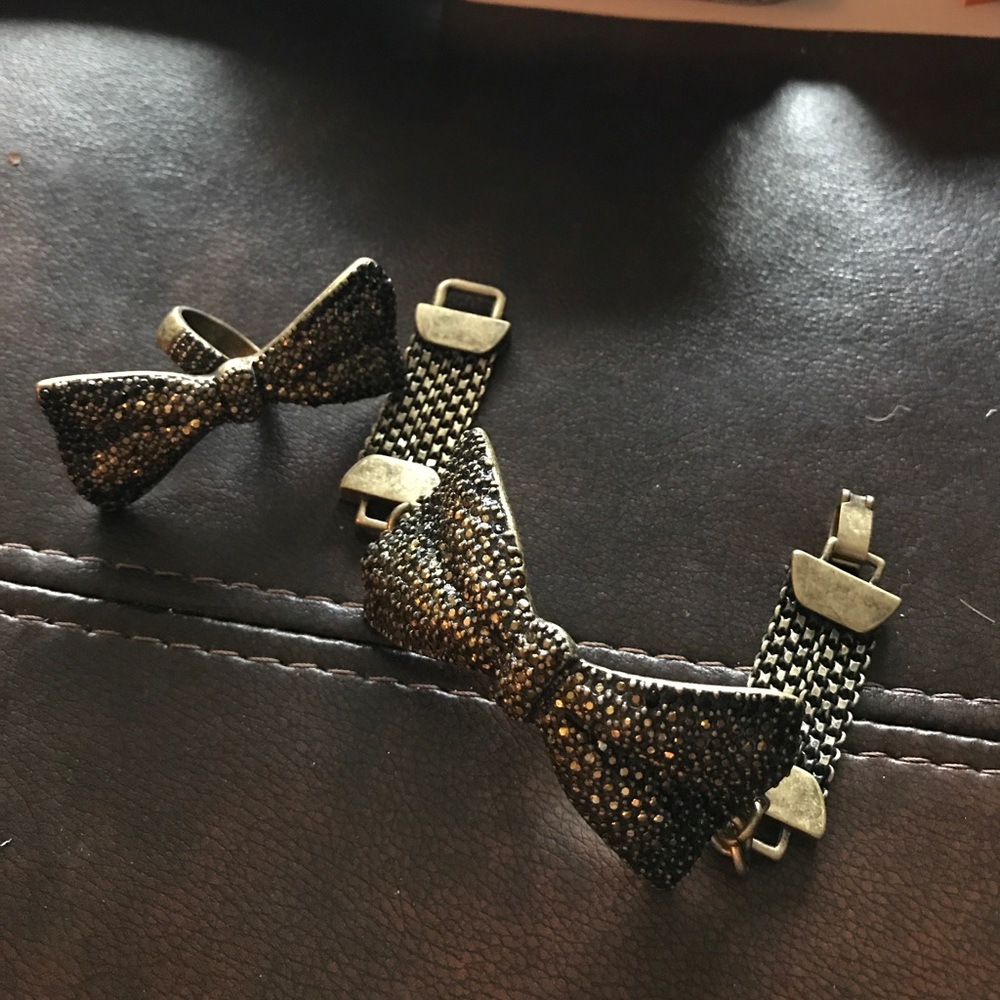 Bow bracelet and ring