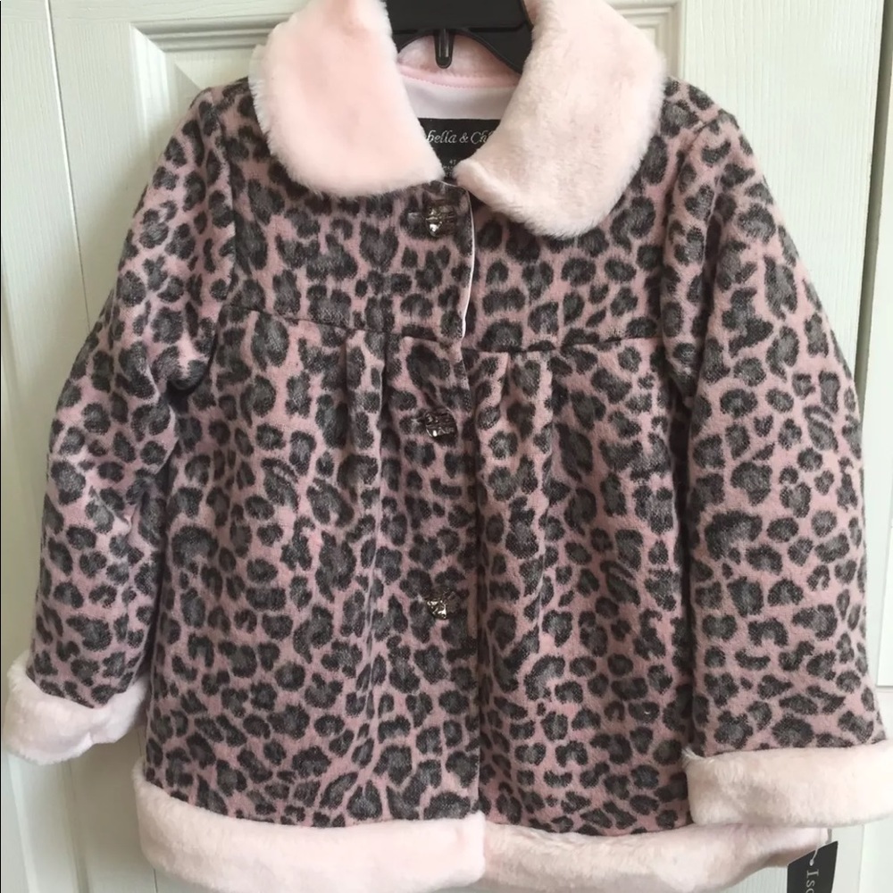 Isobella & Chloe Leopard Spot A-line Coat