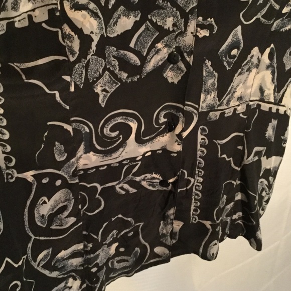 Studio A Black/grey S silk fitted style blouse - Picture 5 of 8