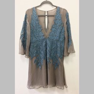 Embellished Free People Mini Dress