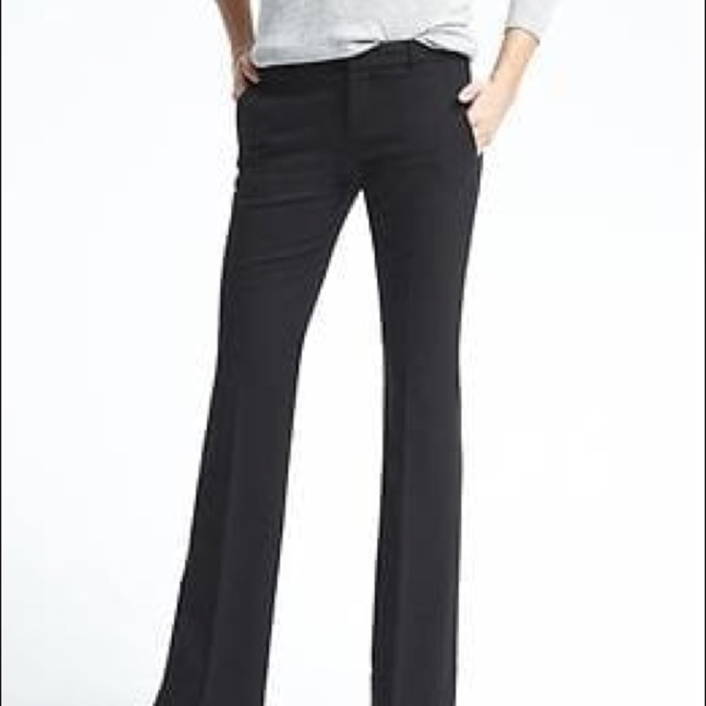 Banana Republic Black Logan Trouser Pants