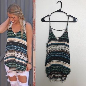 Lush Patterned Tank Top