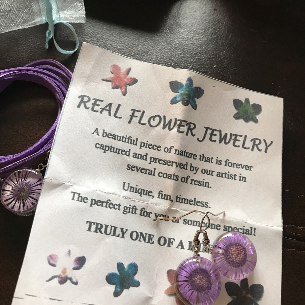 Real flower jewelry