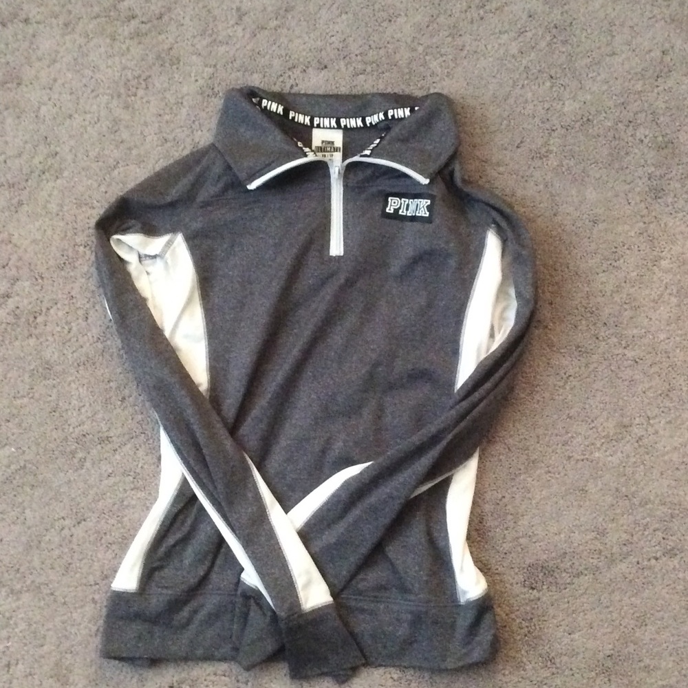 Grey PINK 1/4 Zip