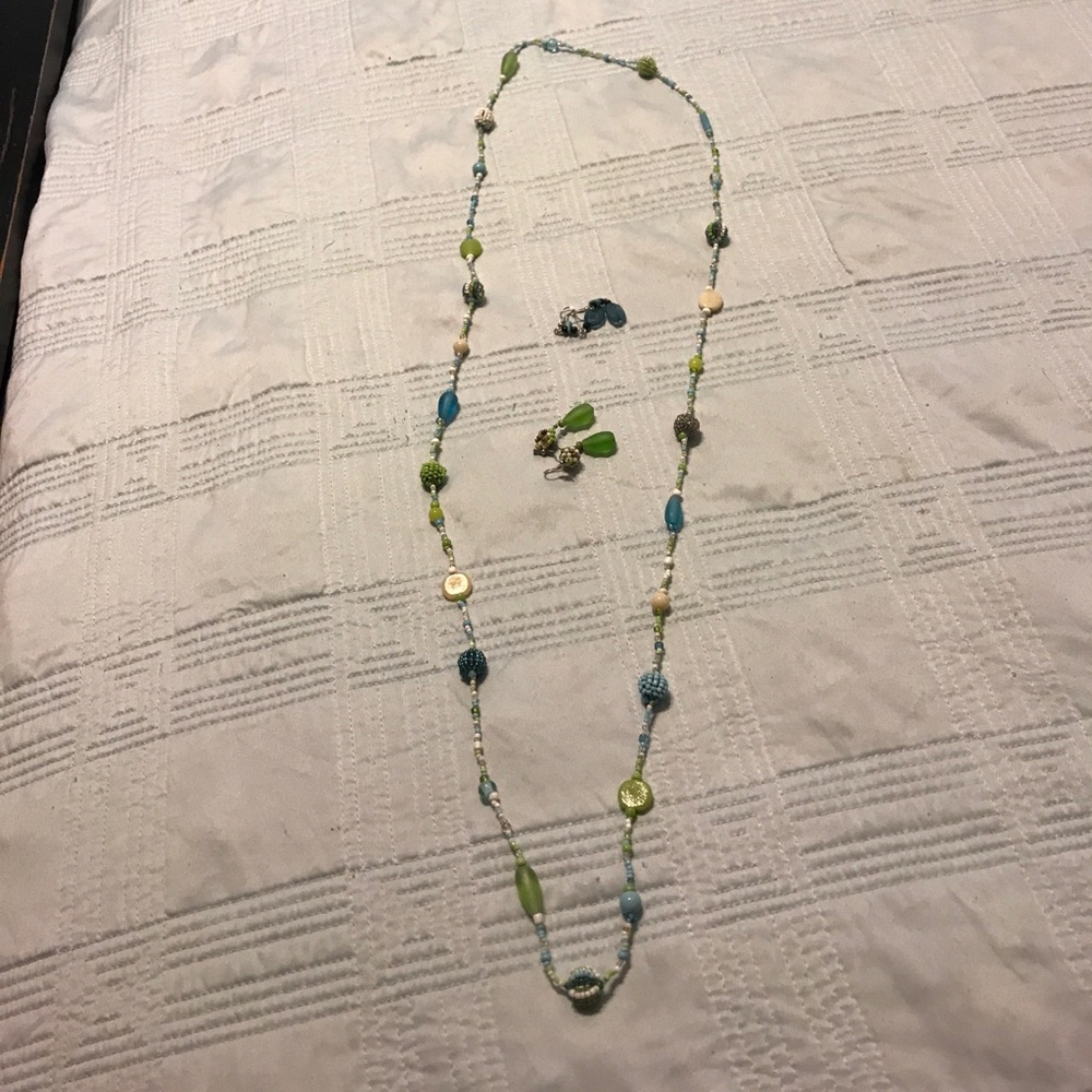 Necklace and earrings