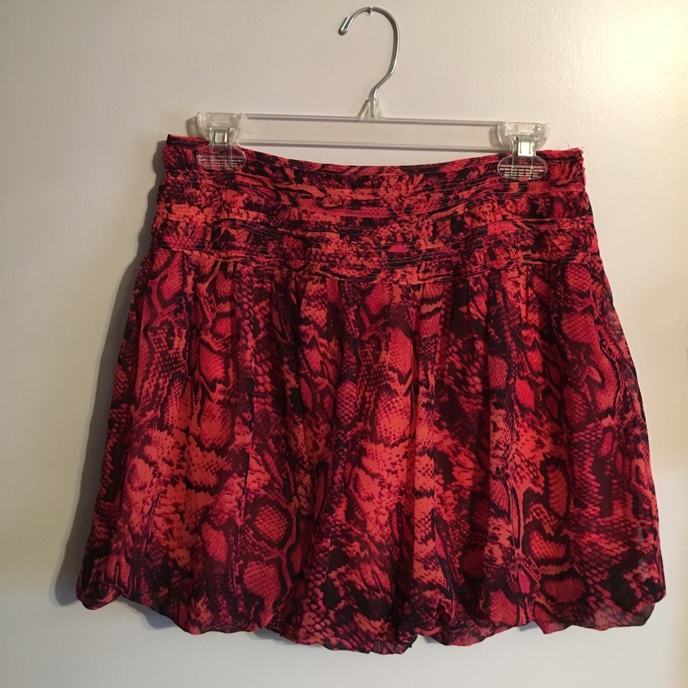 Snakeskin Patterned Skirt