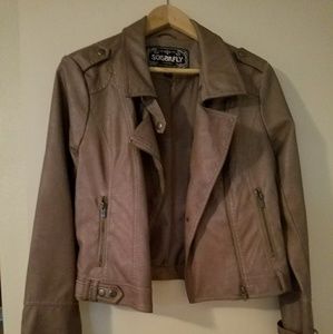 NWT Sugarfly faux leather moto jacket