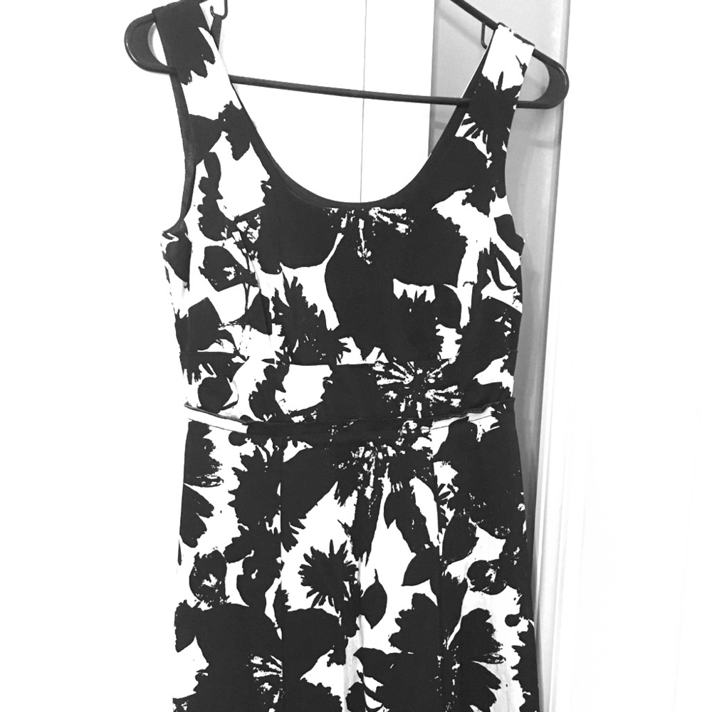 Black and white dress.