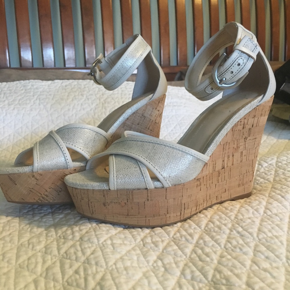 Franco Sarto Cork Wedge Sandals Size 5