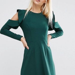 Asos Cold Shoulder Midi dress with cold shoulder