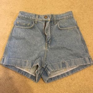 American Apparel high-waist shorts