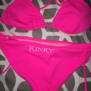 Hot Pink Kinky Liquor Brand Promo Bikini