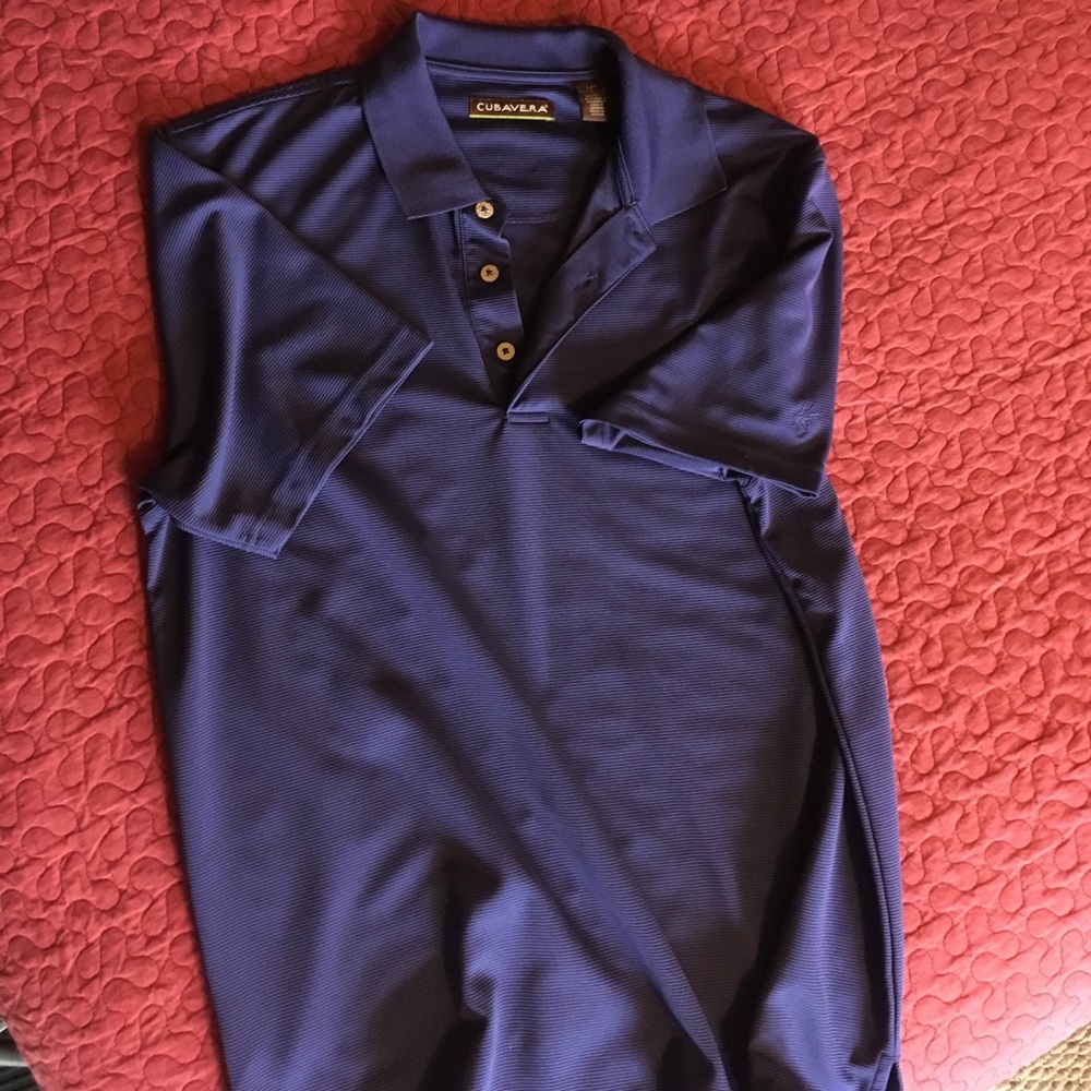 Cubavera purple golf shirt size L