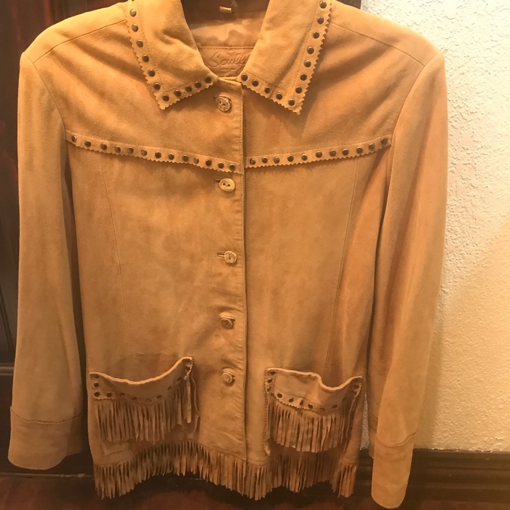 Scully Leather Women's Studded Fringe Jacket