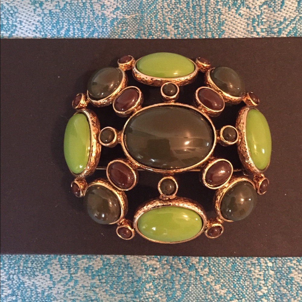 Talbots Retro Green Statement Pin
