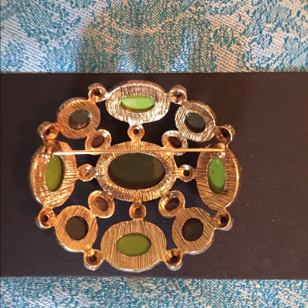 Talbots Retro Green Statement Pin - Picture 3 of 3