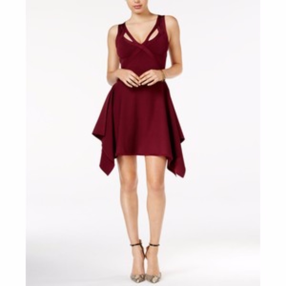 GUESS Cutout Handkerchief Dress